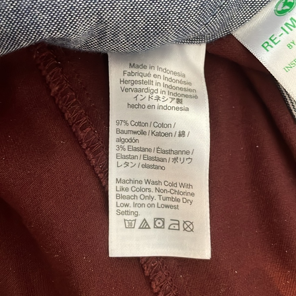 J Crew men’s burgundy flat front 770 straight khakis 32x30 - Picture 8 of 8